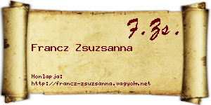 Francz Zsuzsanna névjegykártya