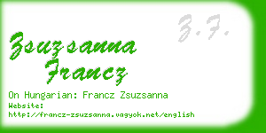zsuzsanna francz business card